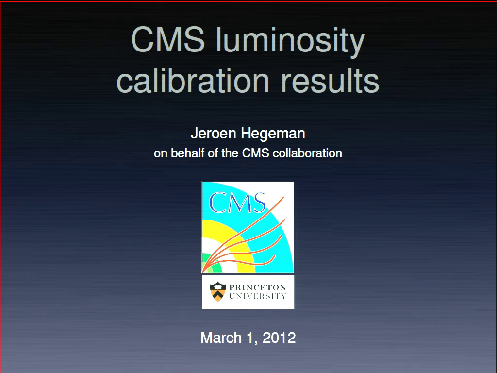 CMS luminosity calibration results - CERN Document Server