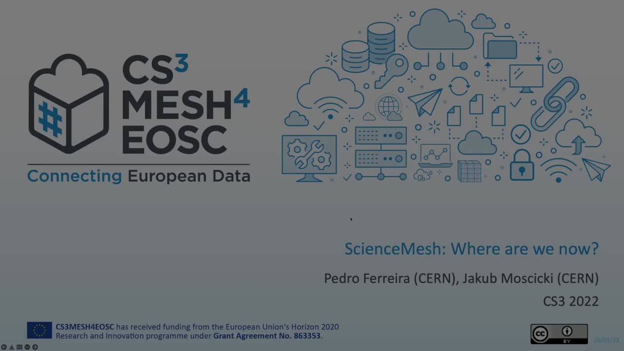 Science Mesh -- where we are now with the CS3MESH4EOSC project? - CERN ...