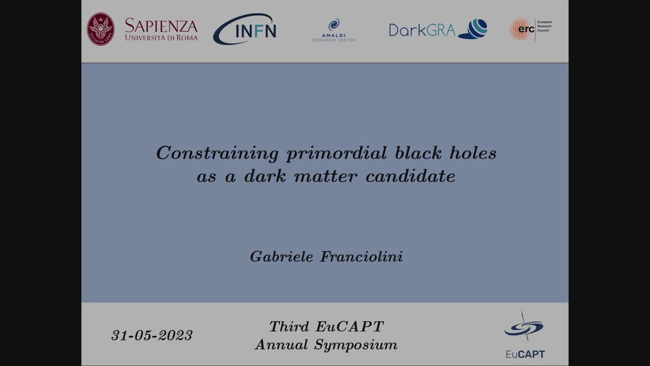 Constraining primordial black holes as a dark matter candidate - CERN Document Server
