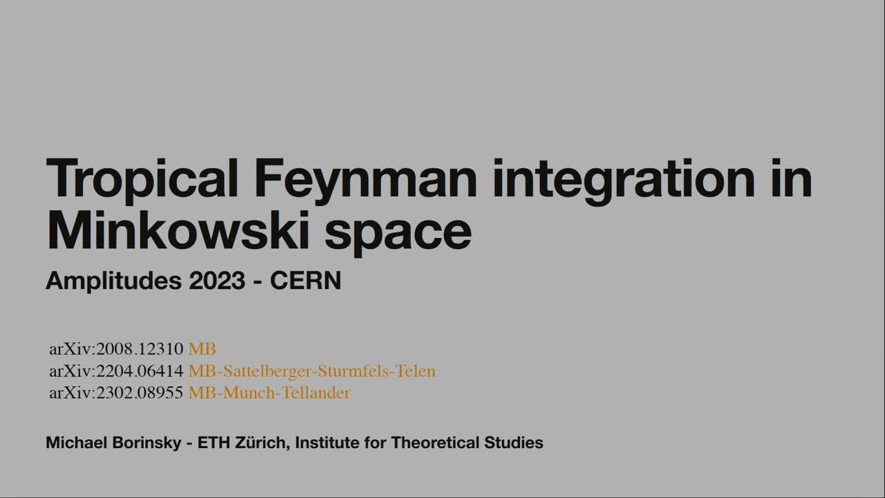 Tropical Feynman integration in Minkowski space - CERN Document Server