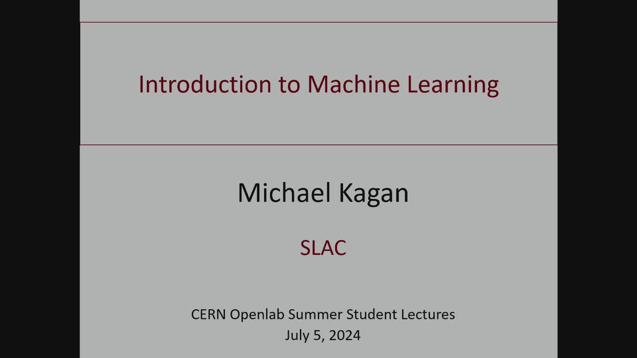 Machine learning shops lectures